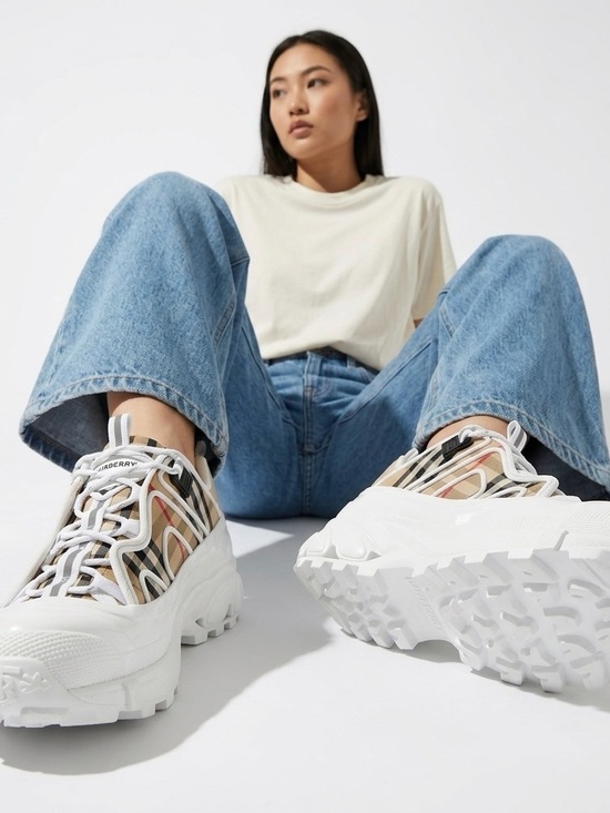 Burberry Shoes - Burberry Arthur Vintage Check & Leather Sneakers | Mint | Street Style Luxury 👟